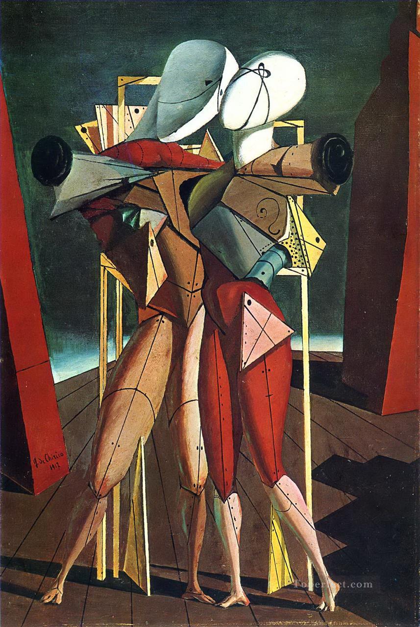 hector and andromache 1912 Giorgio de Chirico Metaphysical surrealism Oil Paintings